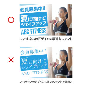 最適なフォントが使用されていない